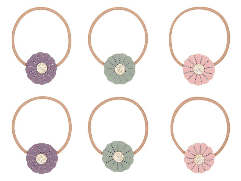 Mimi & Lula Haargummis Blumen blau rosa lila 6er Pack