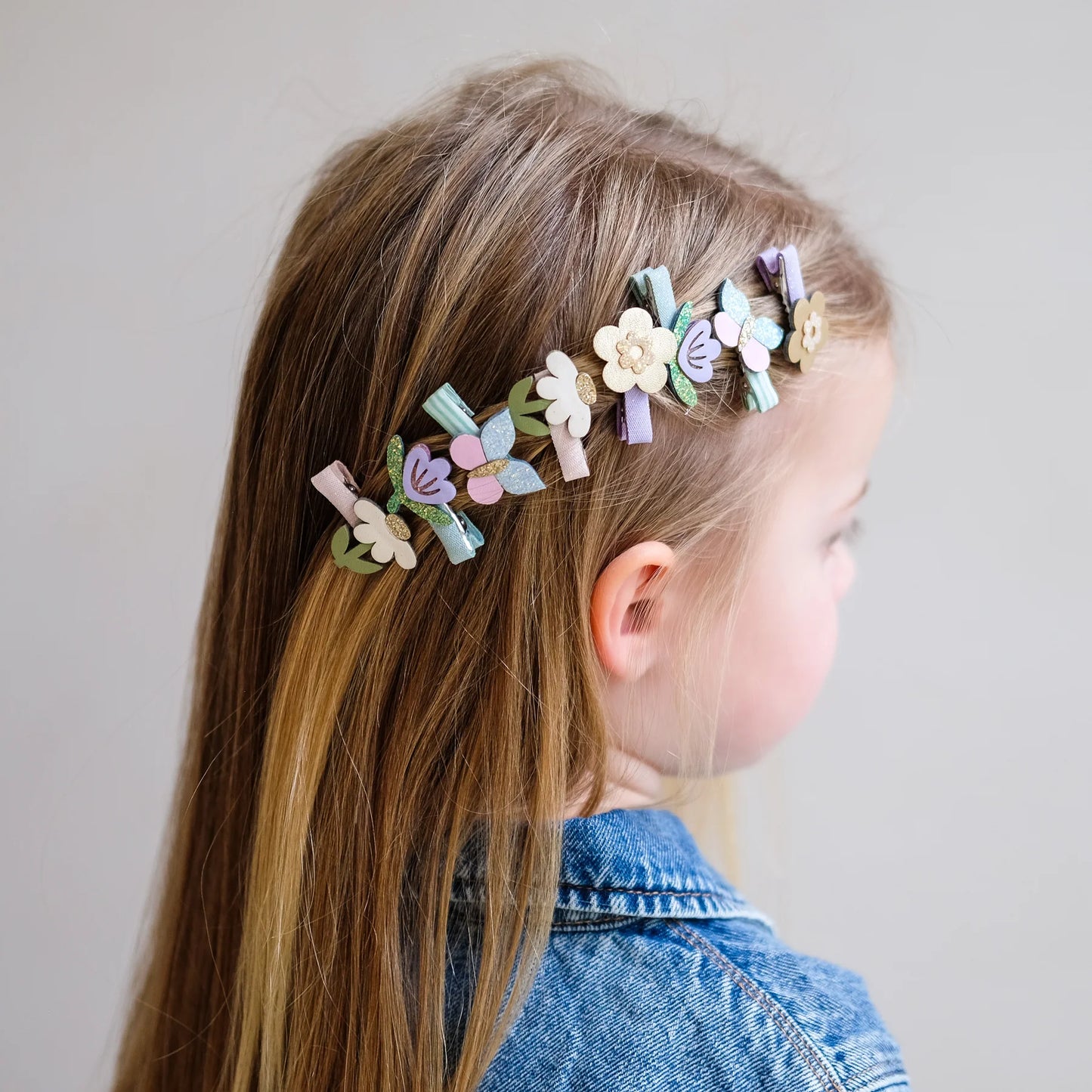 Mimi & Lula Mini Haarspangen, Haarclips, 8er Pack, Blumen, Schmetterlinge bunt