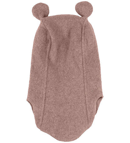 Mikk-Line Baumwollmütze, Schlupfmütze, mit Ohren, burlwood melange, Balaclava