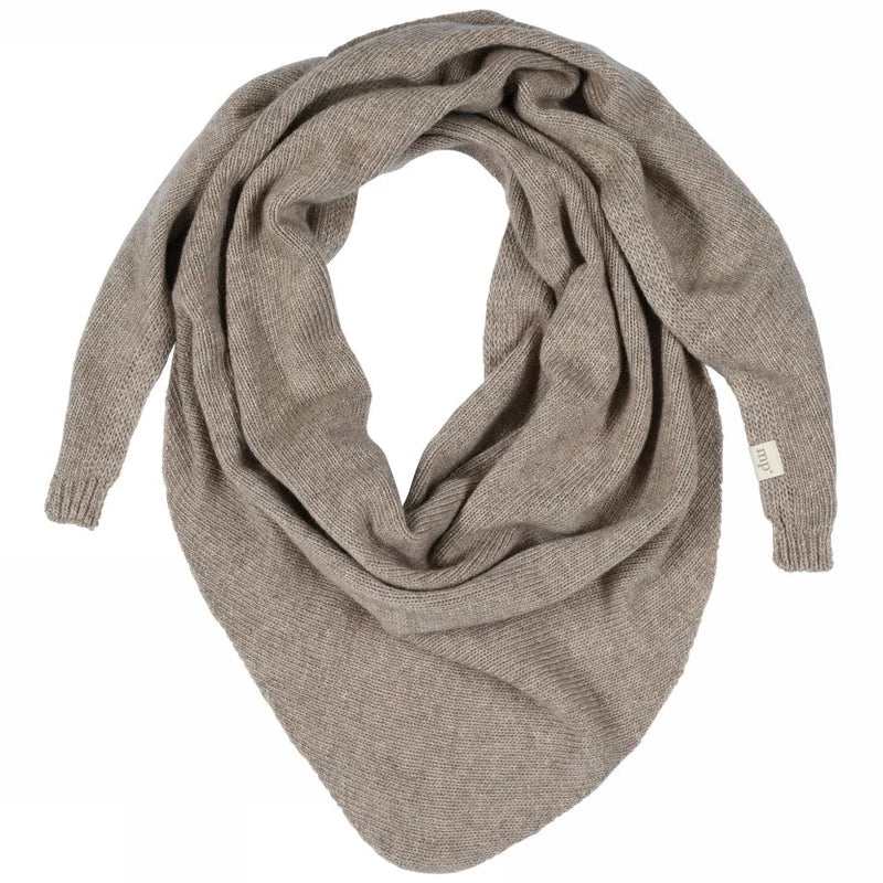 MP Denmark Copenhagen small scarf, Dreiecksschal mit Cashmere, Light Brown Melange