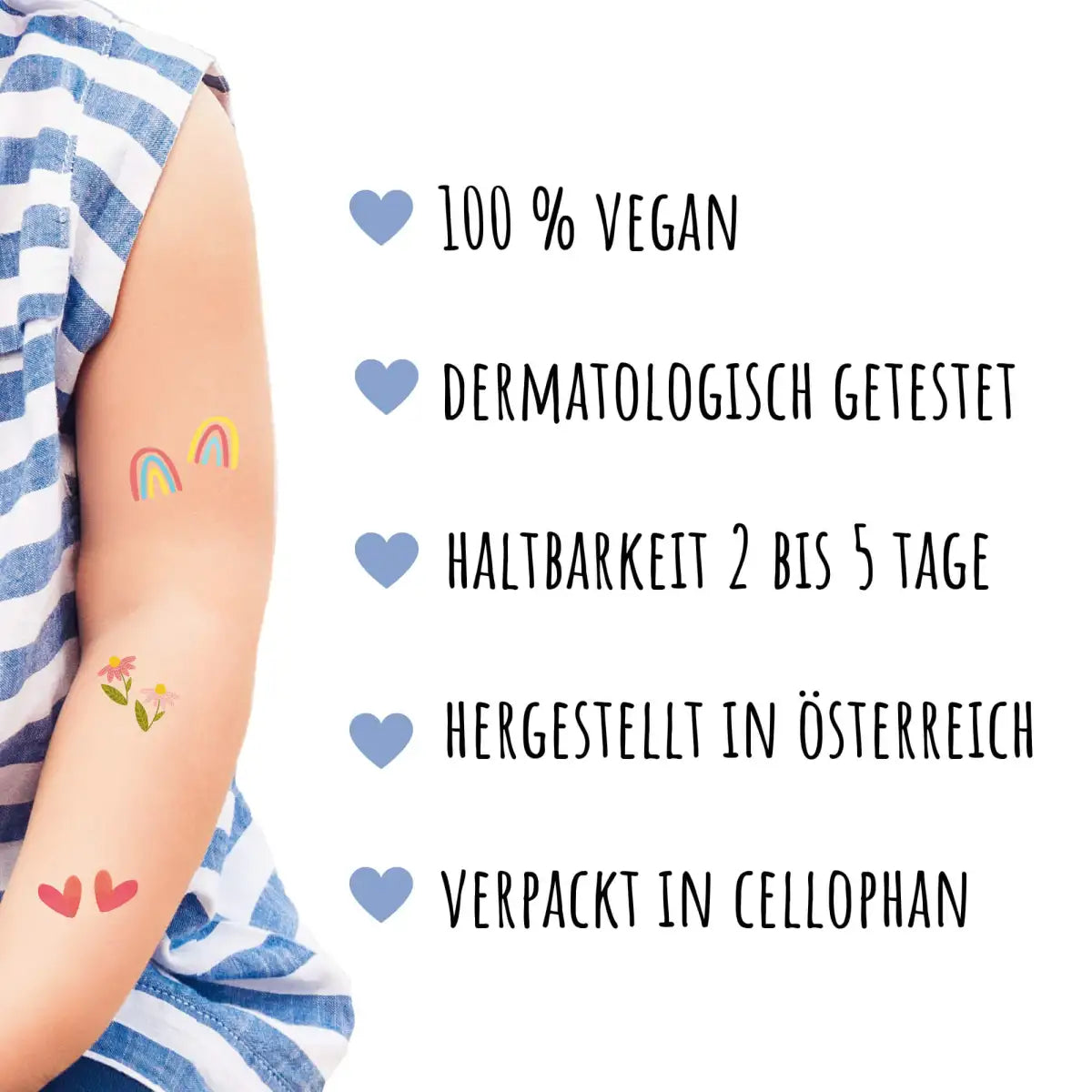 JEKA Tattoos Du & Ich 5 Motivbögen, türkis