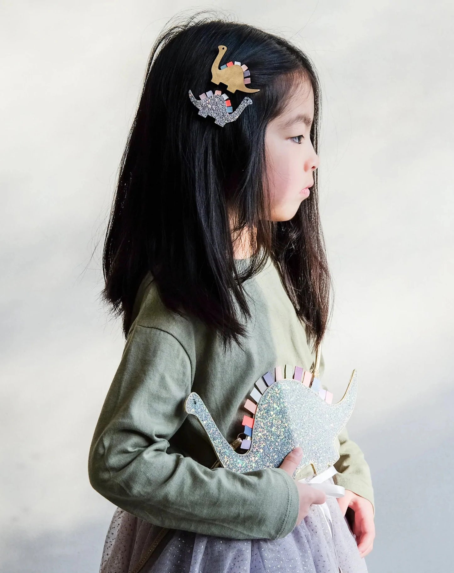 Mimi & Lula Haarspangen Dino 2er Pack glitzer und gold