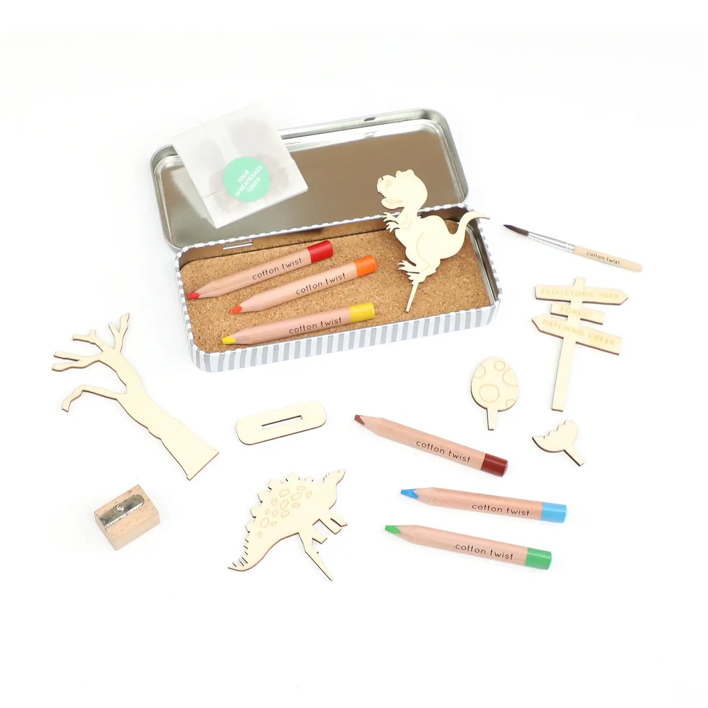 Cotton Twist make your own Dinosaur Garden, Bastel-Set- eigener Dino-Garten