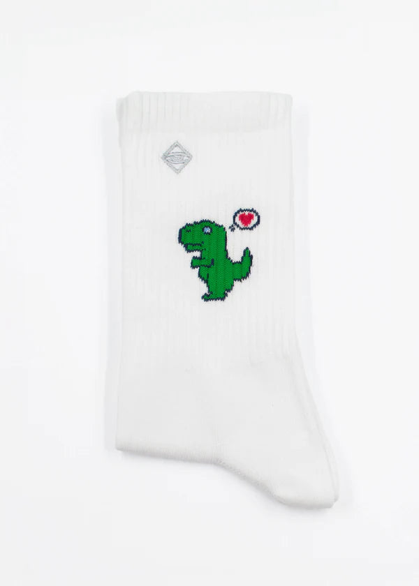 J.Clay Tennissocken Adult, Dino Love White