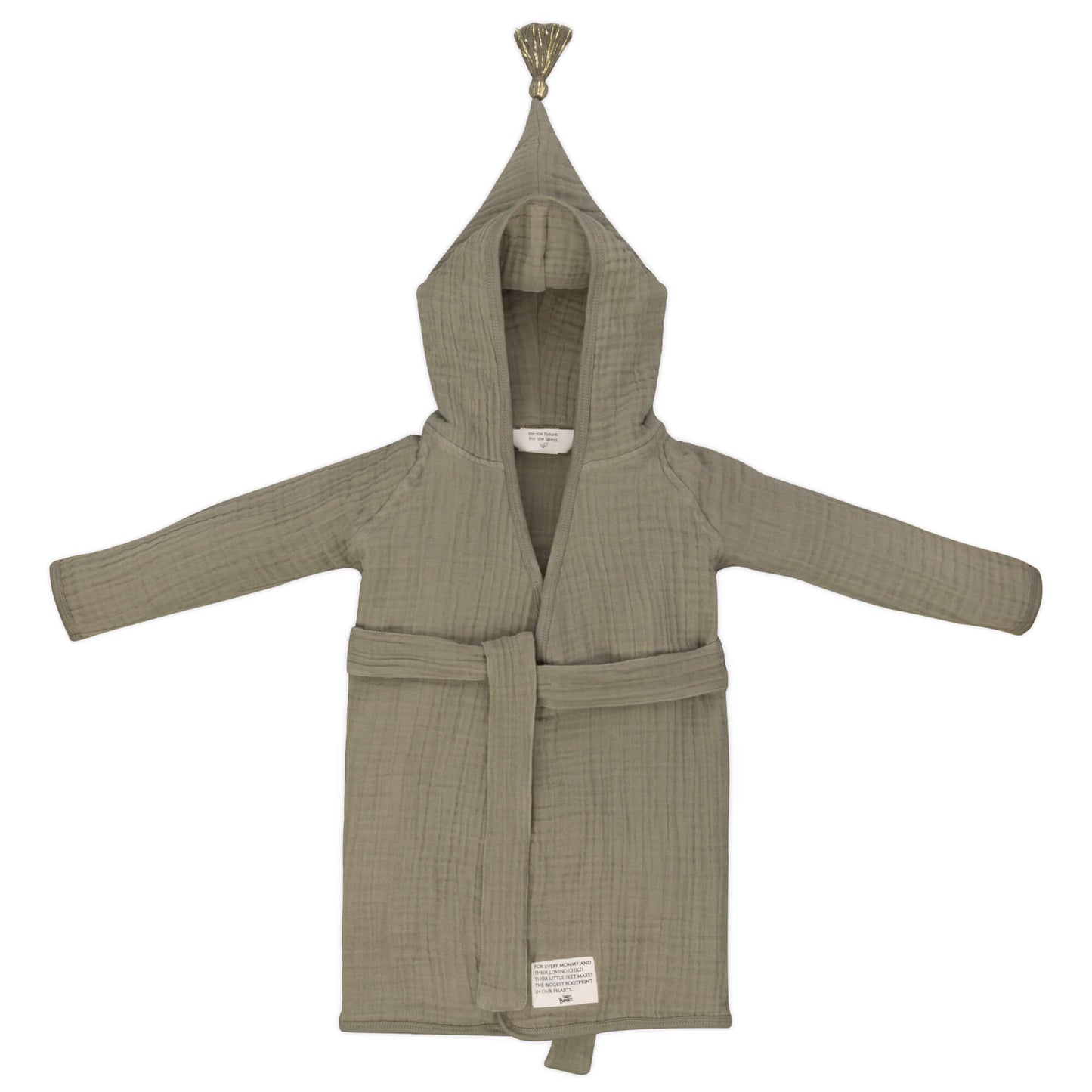 Baby Bello Bademantel “Dusty Olive” 12 - 18 Monate (80-86cm)