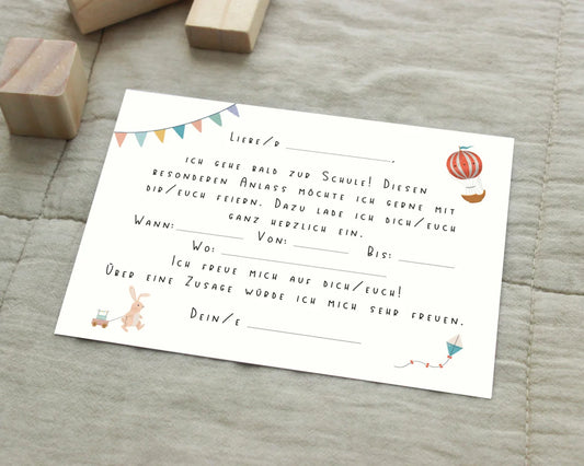 Heeaven Karte zur Einschulung, Einladungskarte: Endlich Schulkind