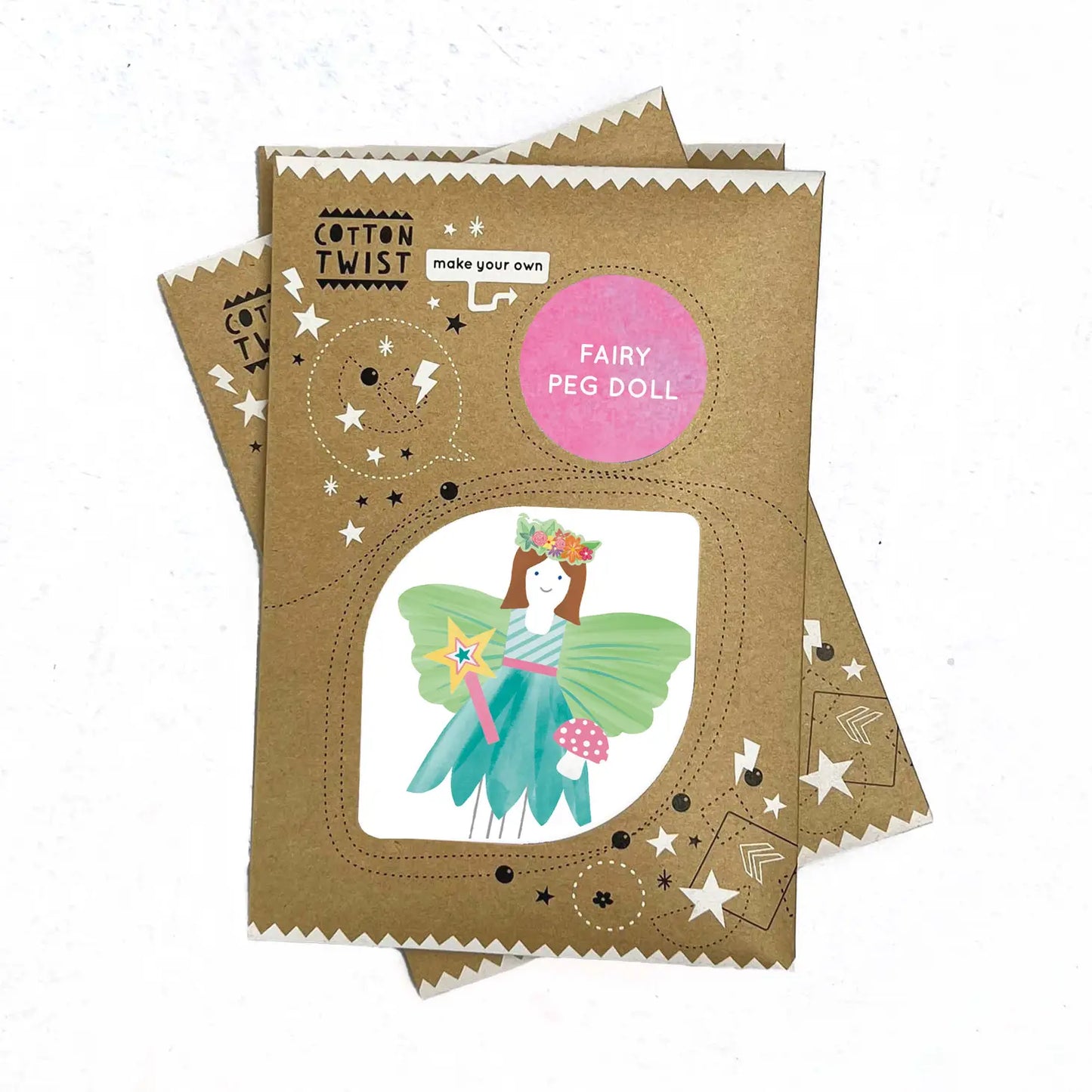 Cotton Twist Peg Doll Fairy, Bastel-Set Feenpuppe