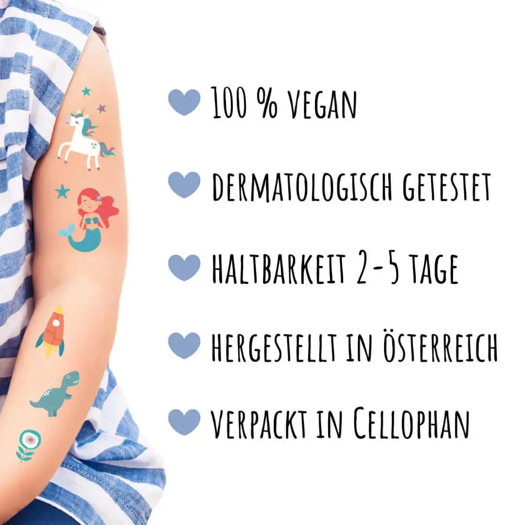 JEKA Tattoos Fantasie & Entdecker 5 Motivbögen, grau