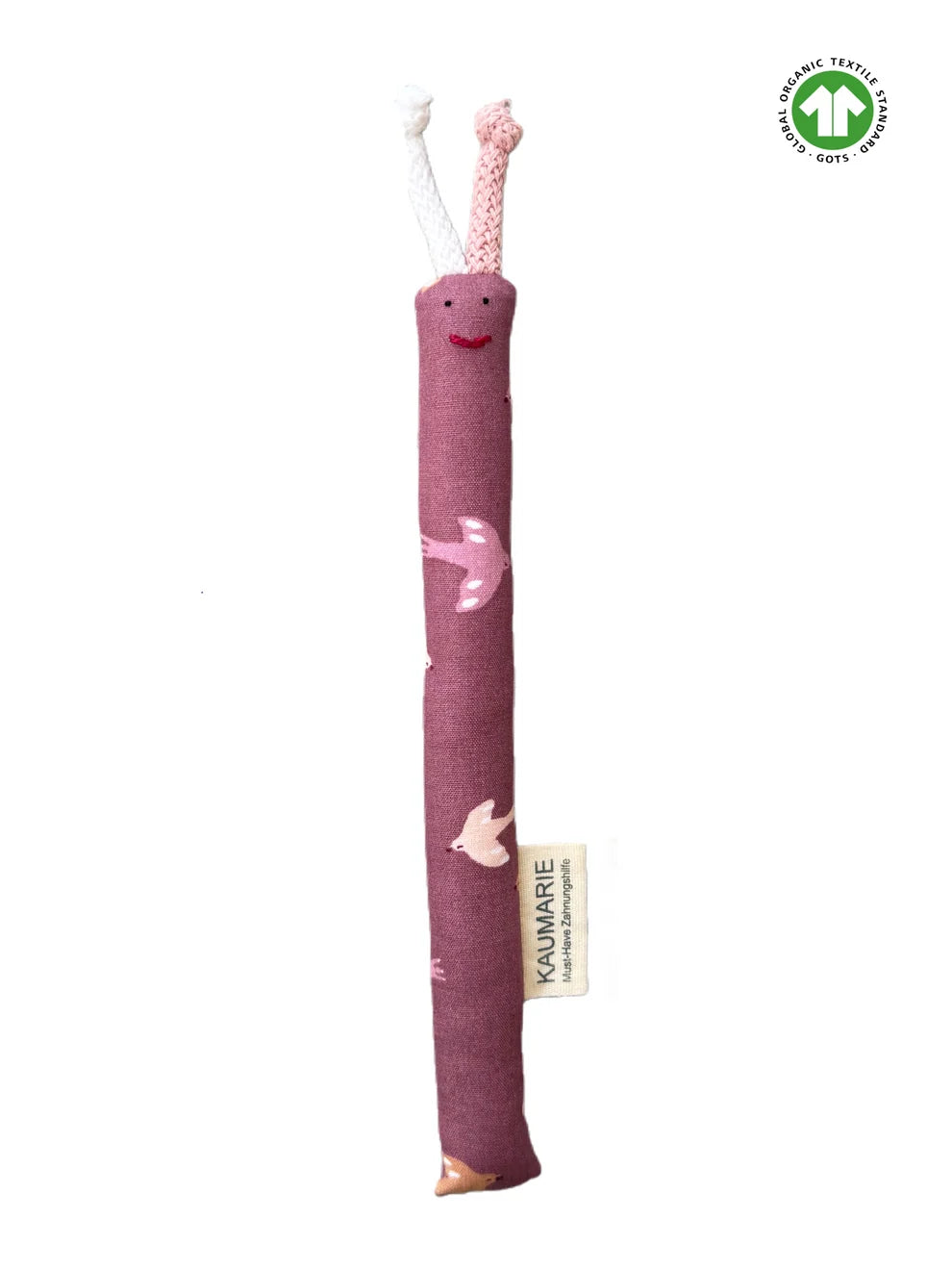 Kaumarie Kaustangen, Zahnungshilfe Frida, Violet mit bunten Vögeln