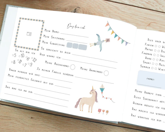 Heeaven Freundebuch Einhorn, Kindergeburtstag