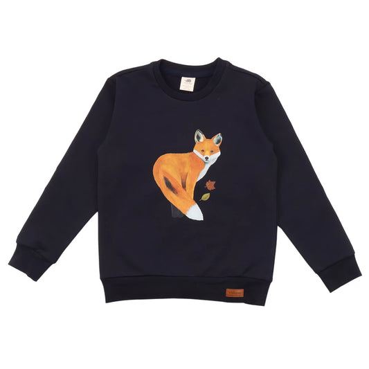 Walkiddy Pullover Sweatshirt Autumland Fuchs, dunkelblau
