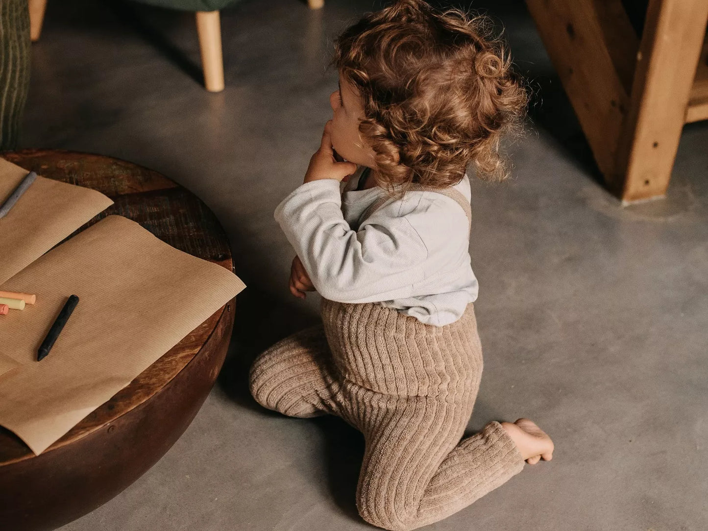 Silly Silas Granny Teddy Leggings peanut blend