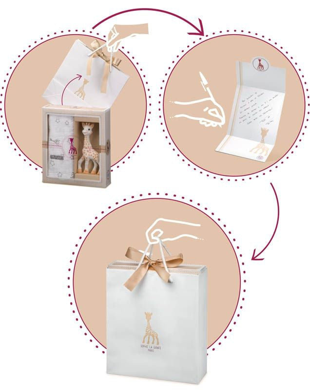 Sophie la Girafe Geschenkset Willkommensgruß Nr.4 Maracas Rassel