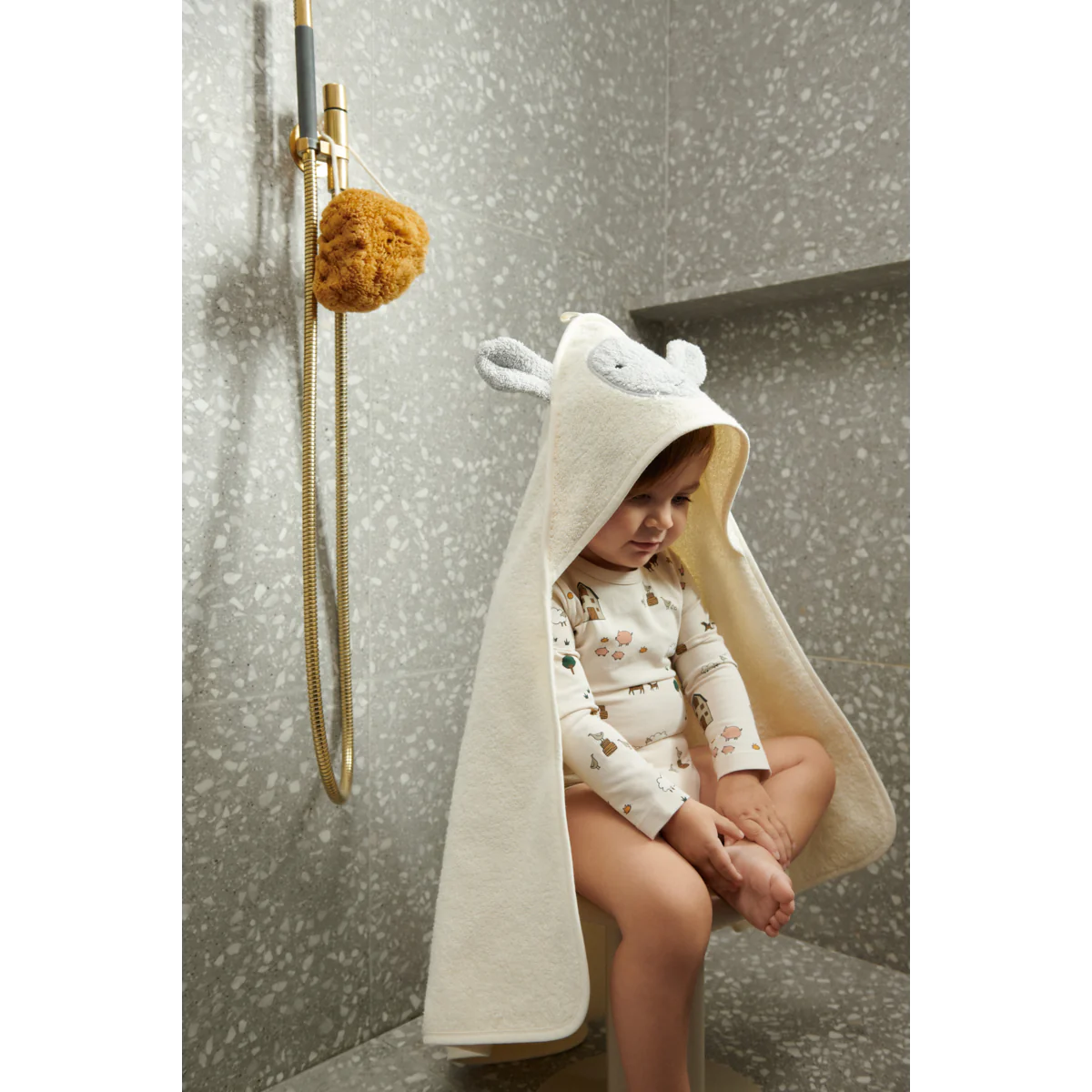 Liewood Albert Hooded Towel creme de la creme