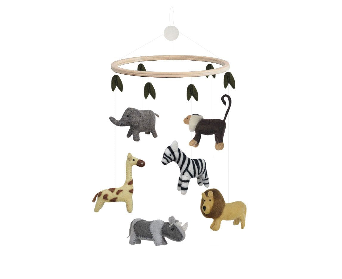 Gamcha Mobile Safari, Giraffe, Nashorn, Löwe mit Blättern