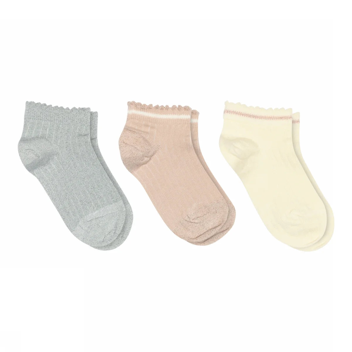 MP Denmark Petra Sneaker-Socks, 3-Pack, rosa beige blau, multi