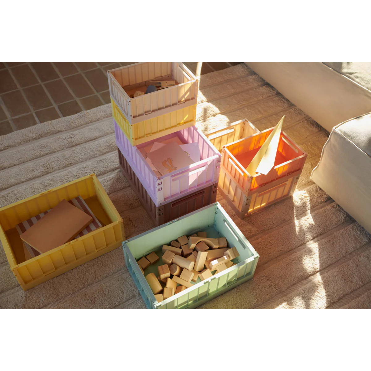 Liewoods Weston Storage Box Medium 1er-Pack lemonade