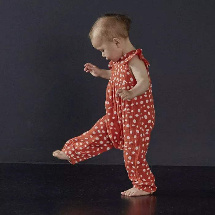 Sense Organics Marli Overall dots rusty red
