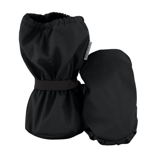 Mikk-Line - Baby Regen-Überziehschuhe in Schwarz mit Fleece, recycled