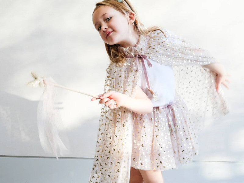 Mimi&Lula Umhang Schmetterling rosa gold Cape