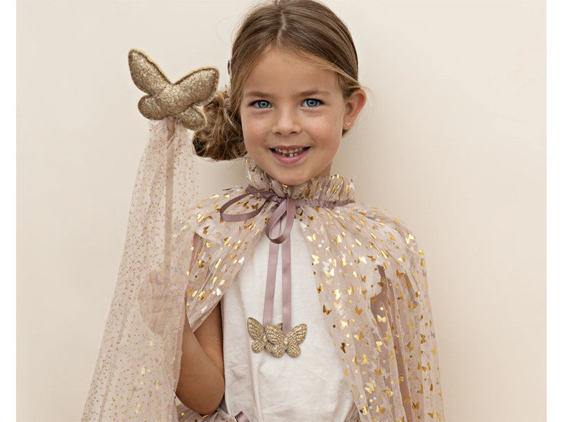 Mimi&Lula Umhang Schmetterling rosa gold Cape