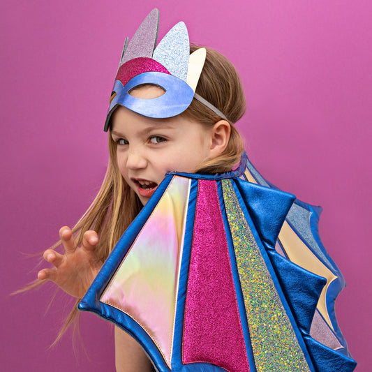 Mimi & Lula Drachen-Maske blau, Dino