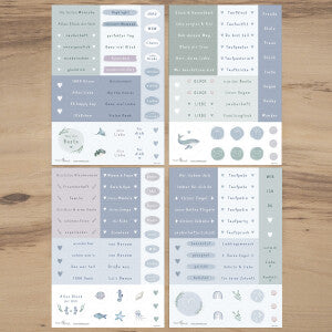 Mintkind Sticker Set Taufe blau