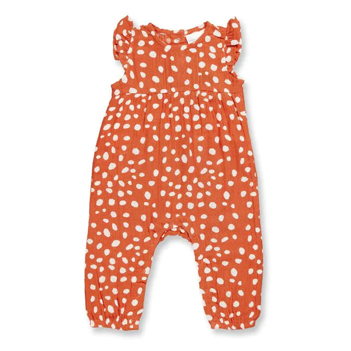 Sense Organics Marli Overall dots rusty red
