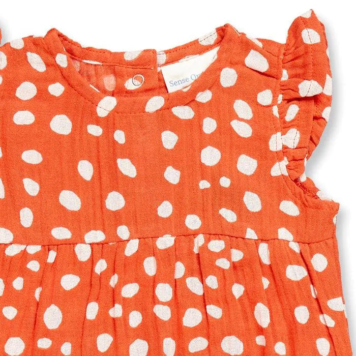 Sense Organics Marli Overall dots rusty red