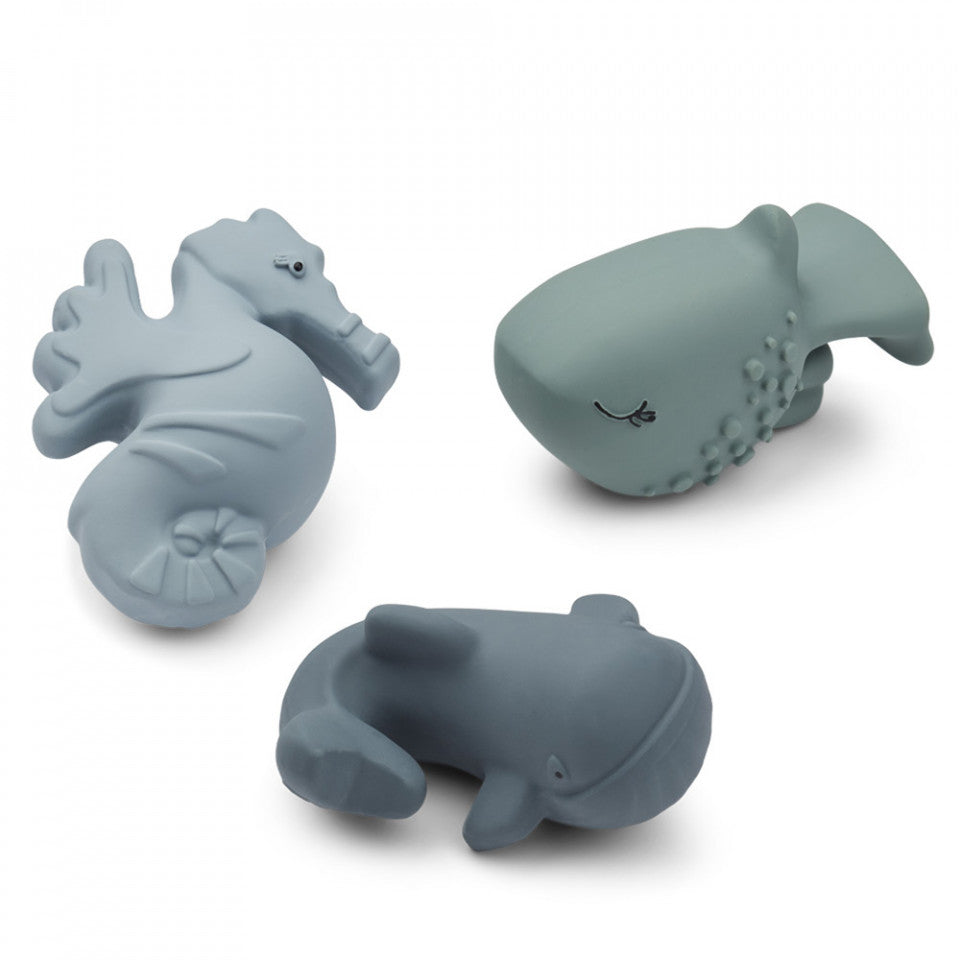 Liewood Nori Badespielzeug Sea Whale blue mix 3-Pack