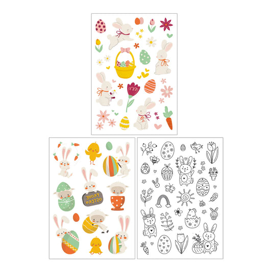 JEKA Tattoos Ostern, 3 Motivbögen, grün