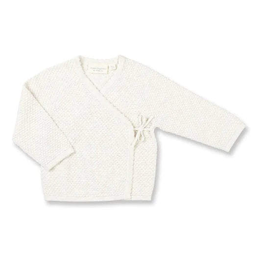 Sense Organics Picasso Knitted Baby Wickeljacke cream