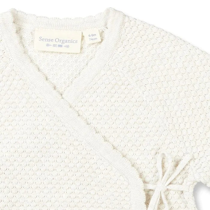 Sense Organics Picasso Knitted Baby Wickeljacke cream