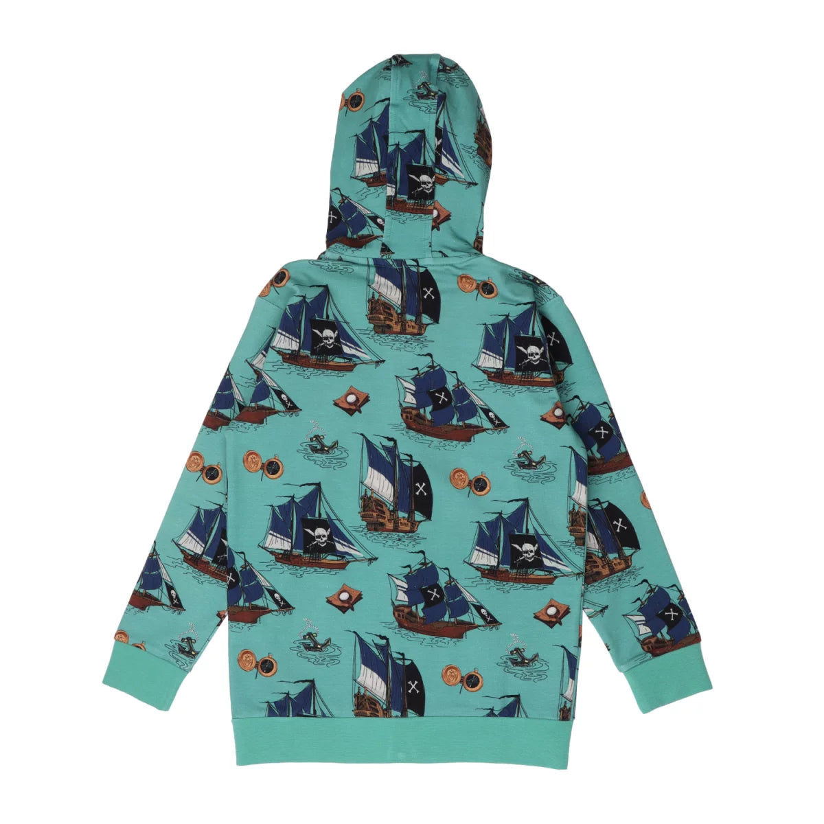 Walkiddy Sweat Jacket Pirate, Kapuzenjacke türkis