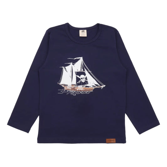 Walkiddy Shirt Pirate Ships Langarmshirt dunkelblau