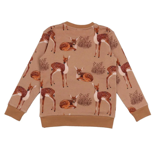Walkiddy Sweatshirt Little Fawns, Rehe braun
