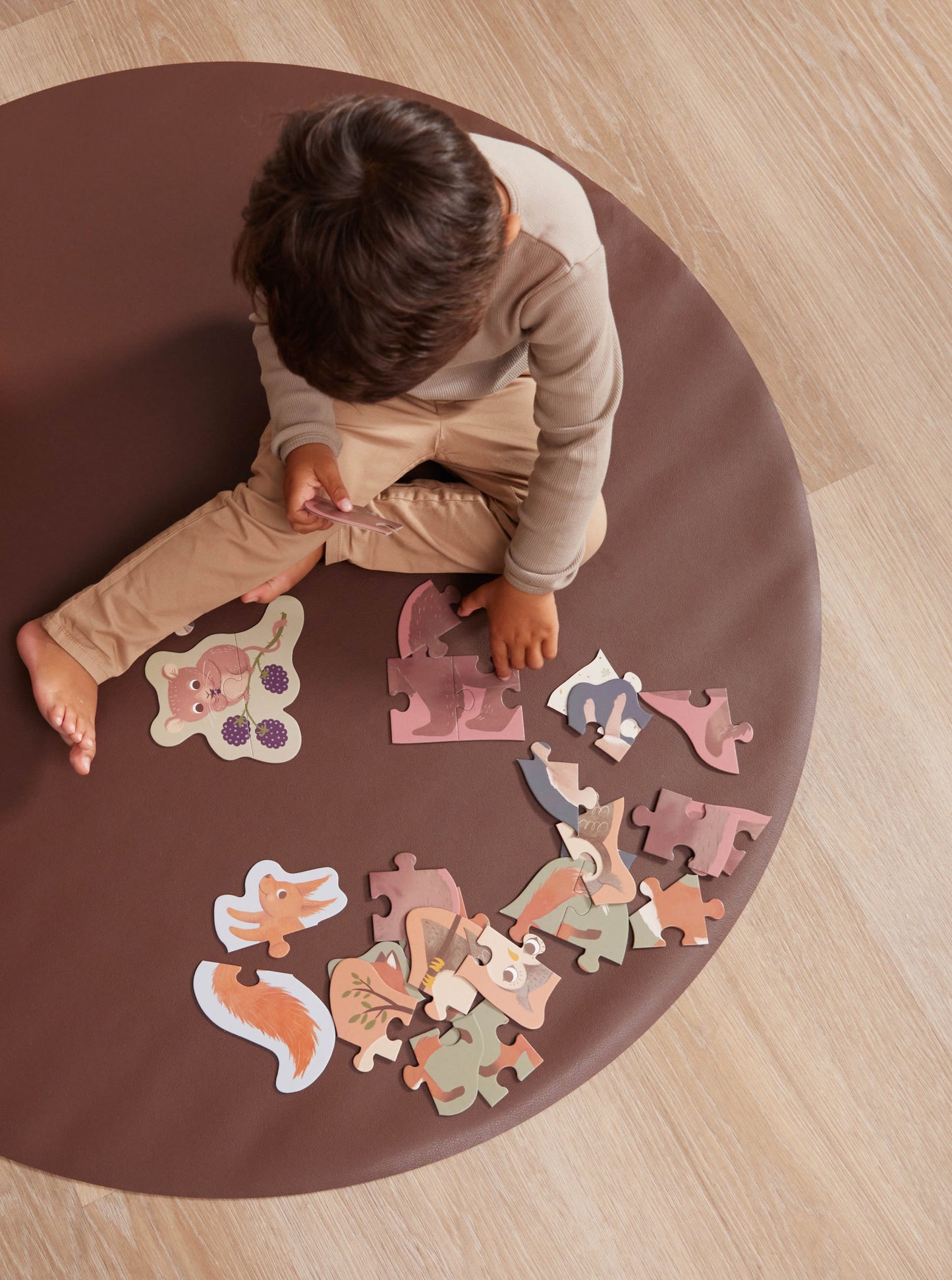 Filibabba Nordische Tierwelt, Set mit 7 Puzzles