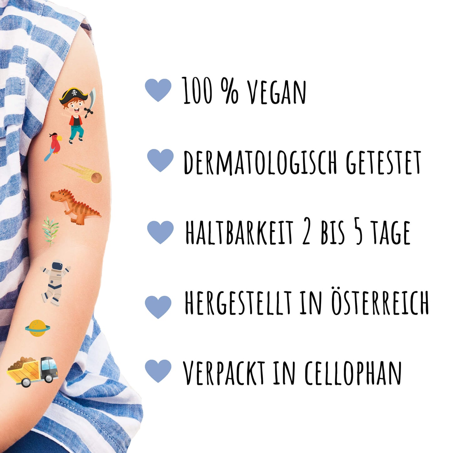 JEKA Tattoos Entdecker 5 Motivbögen, blau