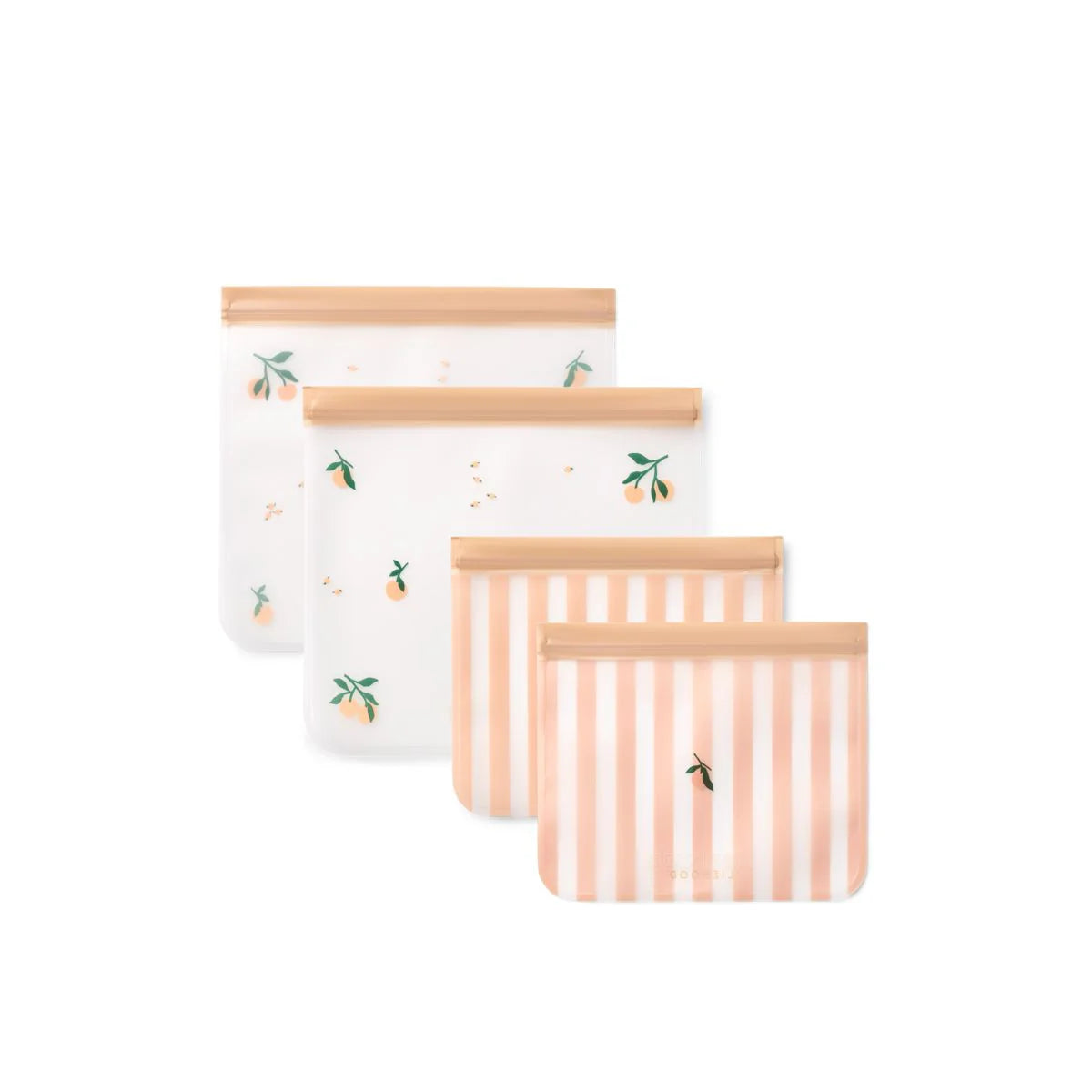 Liewood Rebus Reusable Foodbag 4er-Pack peach sea shell