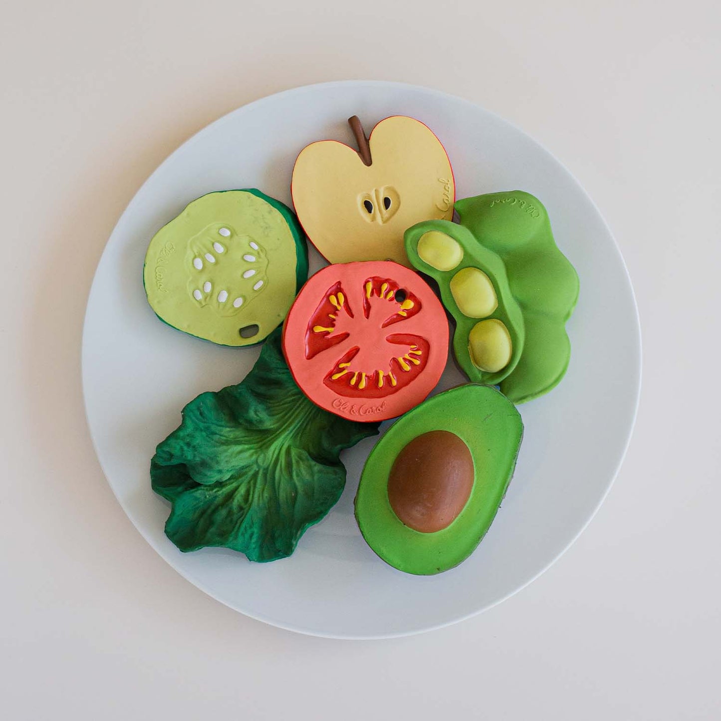 Oil&Carol Renato the Tomato Baby Teether Beißring und Badespielzeug