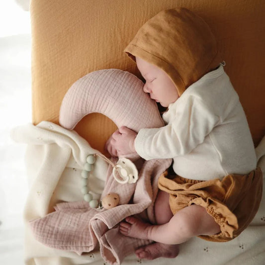 Mushie Moon Lovey prim rose Schmusetuch, Mond