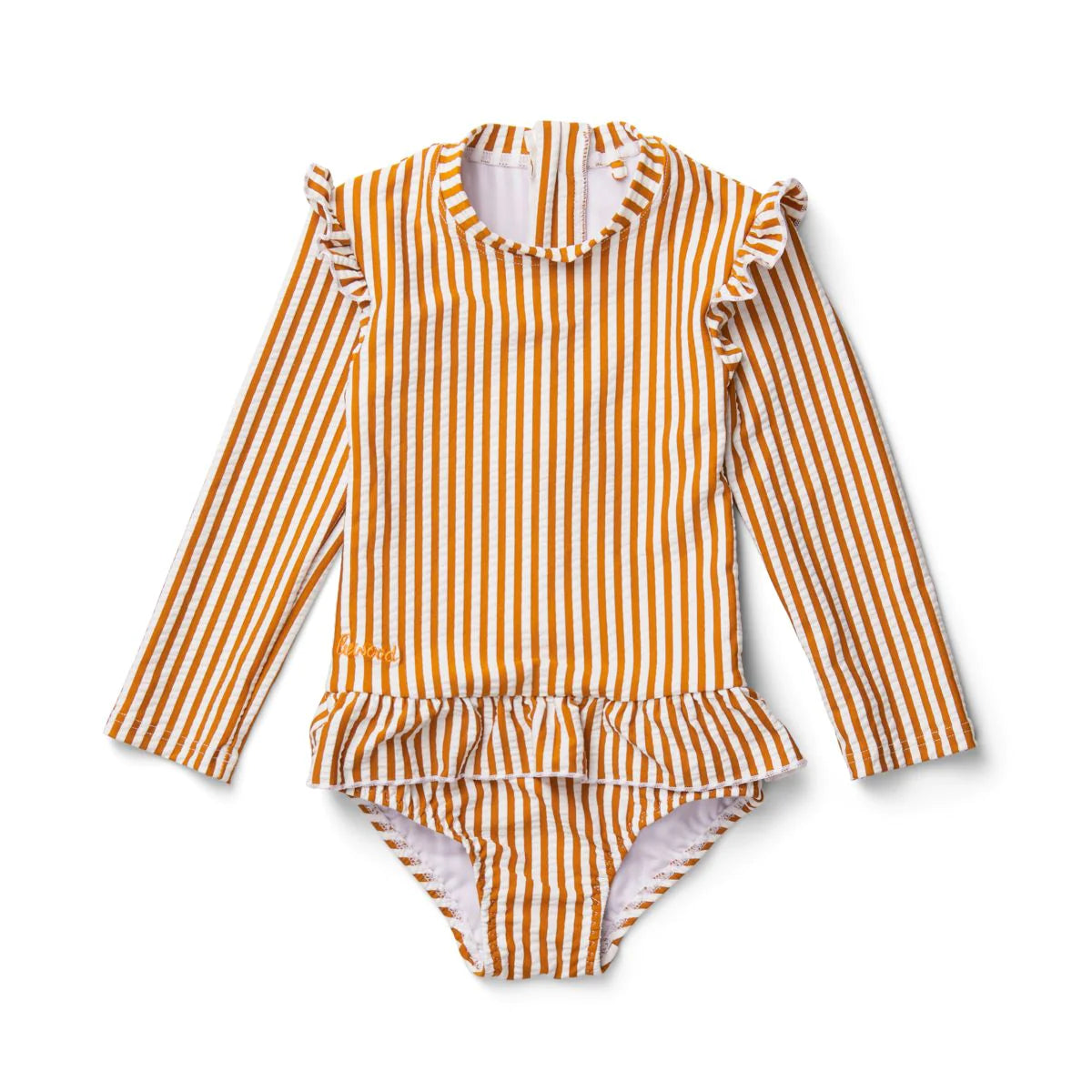 Liewood Sille Badeanzug Seersucker Stripe mustard white