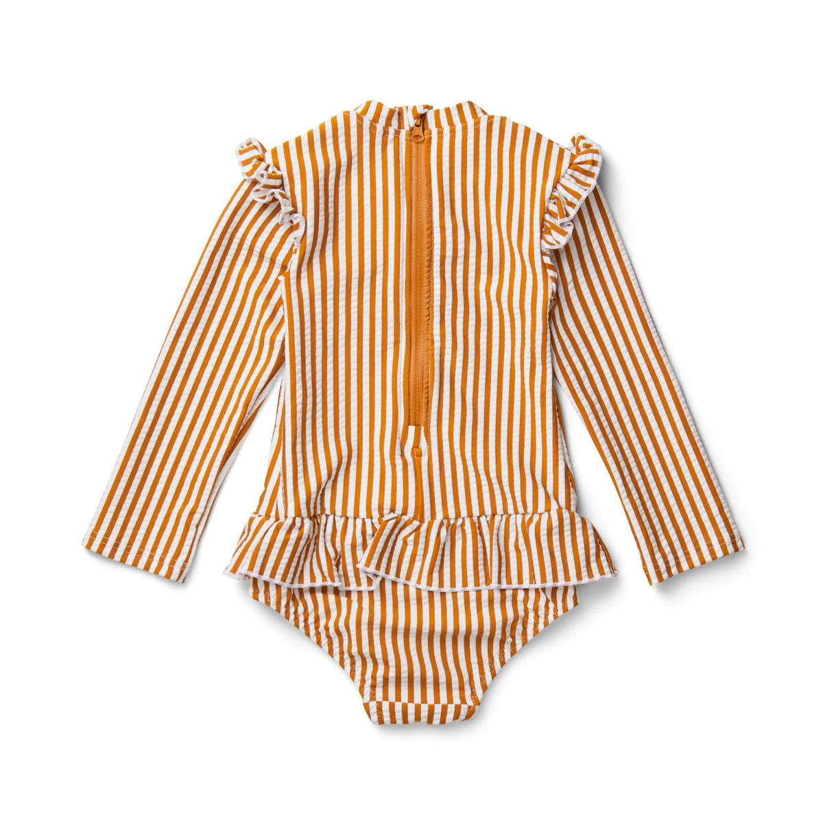 Liewood Sille Badeanzug Seersucker Stripe mustard white