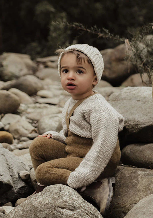 Silly Silas Teddy Leggings Acorn Brown