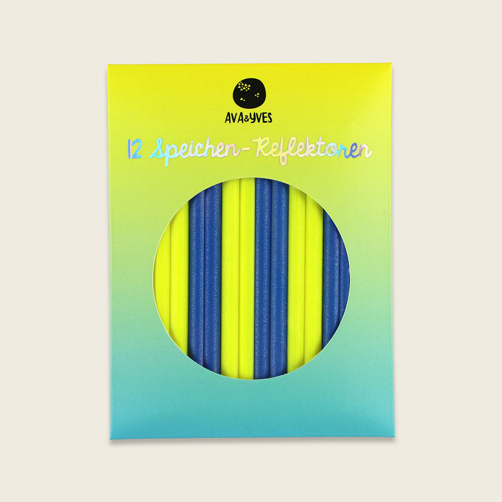 Ava&Yves Speichenreflektoren neongelb blaun (12 Stück, 8cm), Fahrradspeichen