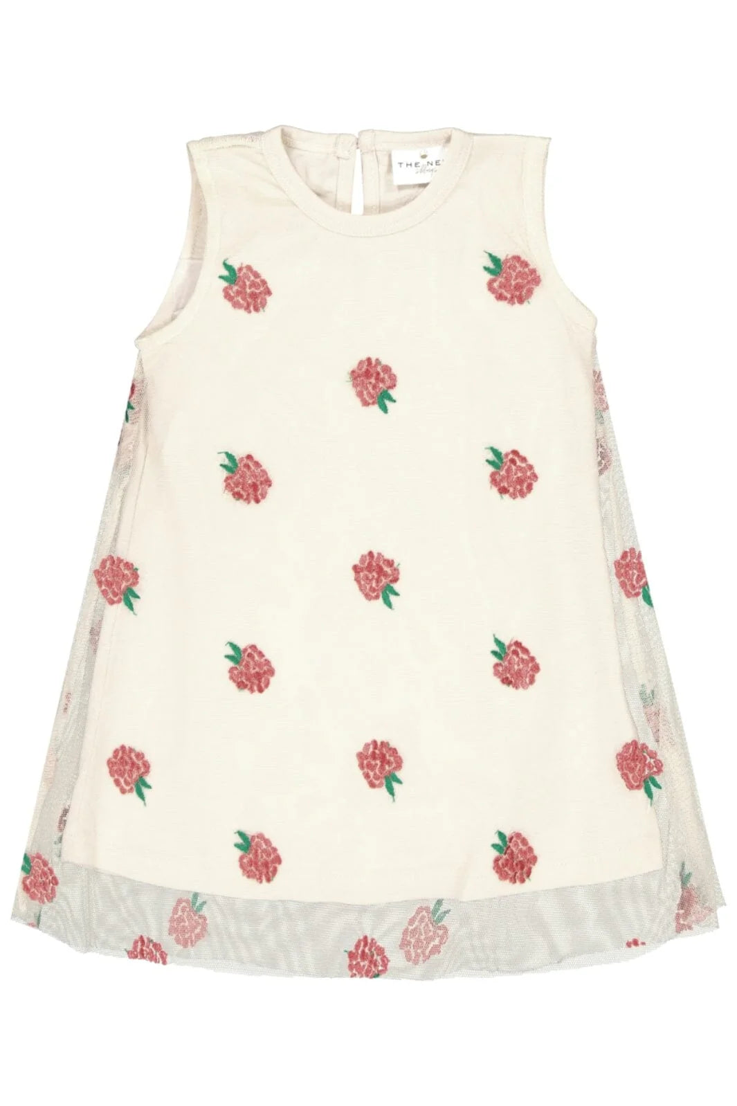 The New TnsJosephine S_L Dress White swan, Kleid mit Himbeeren