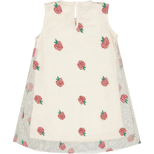 The New TnsJosephine S_L Dress White swan, Kleid mit Himbeeren