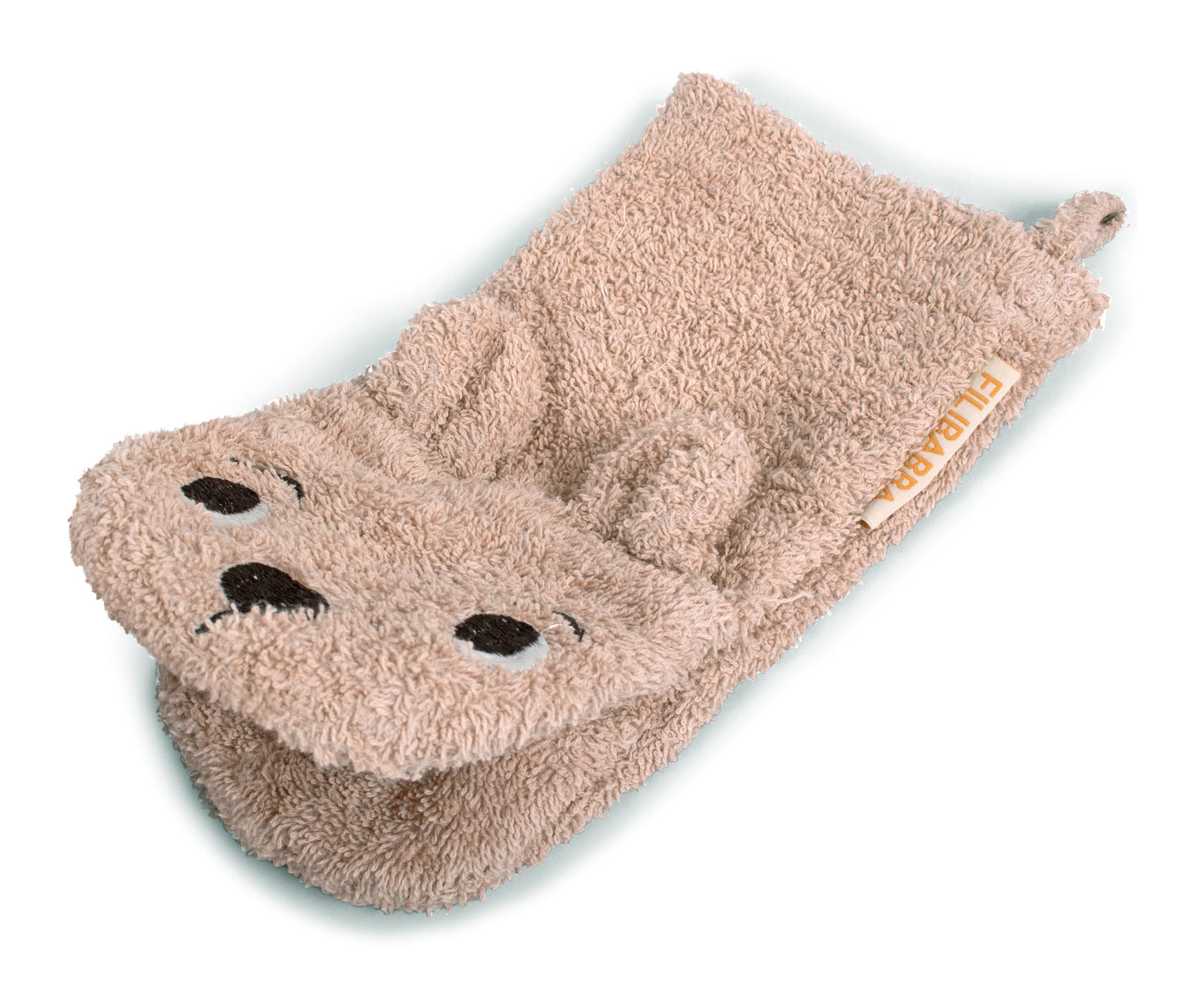 Filibabba Waschhandschuh Bär braun, Waschlappen