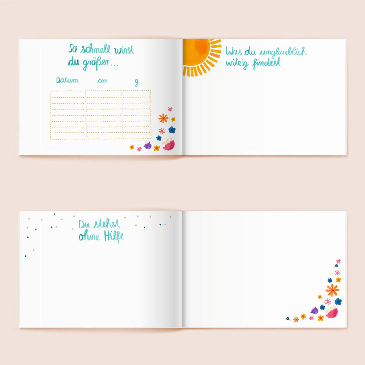 Frau Ottilie Welcome little one, Babyalbum, Hardcover, blau