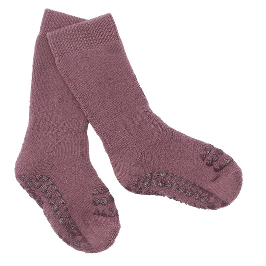 GoBabyGo Rutschfeste Socken aus Baumwolle misty plum